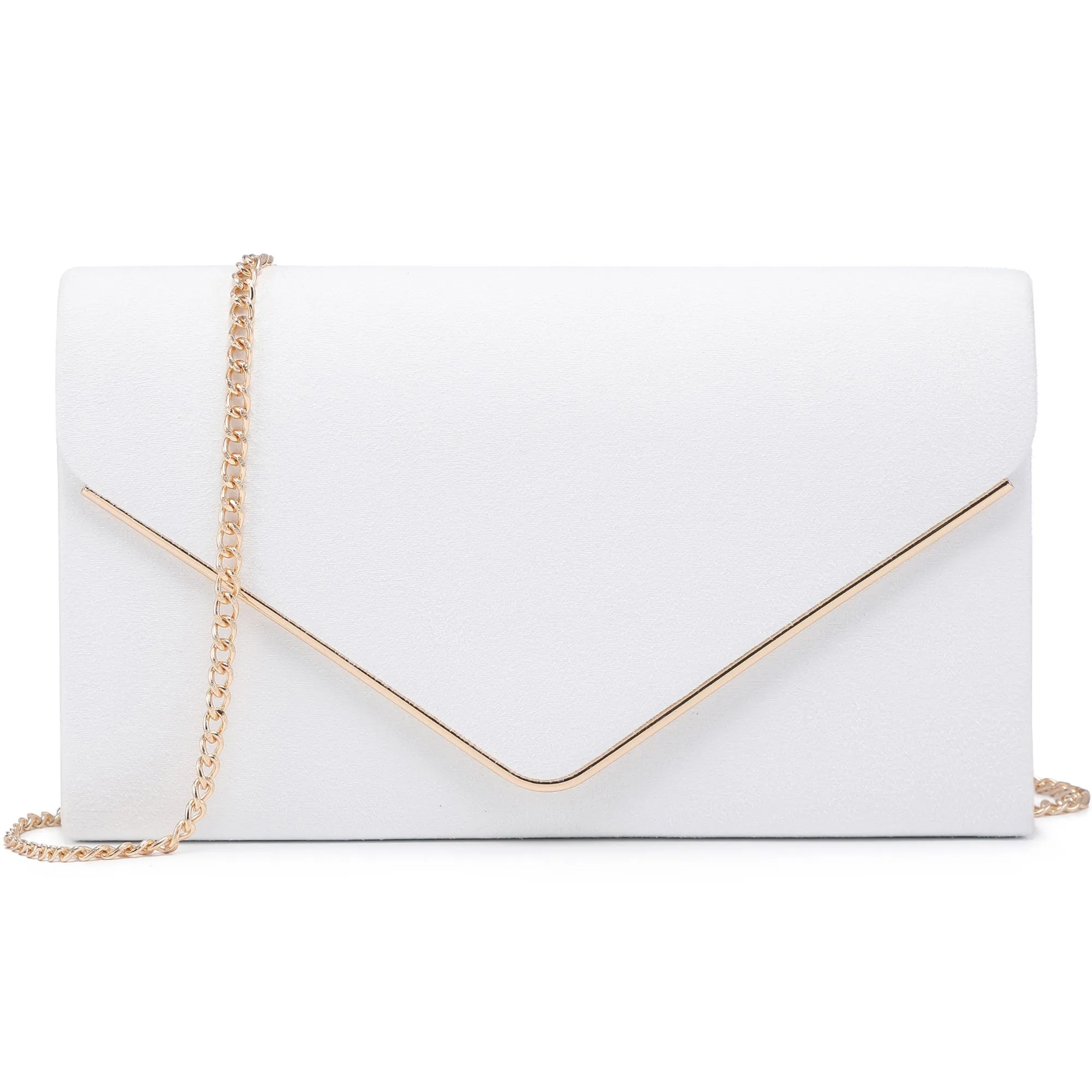 Women Faux Suede Velvet Formal Evening Party Clutch Purses