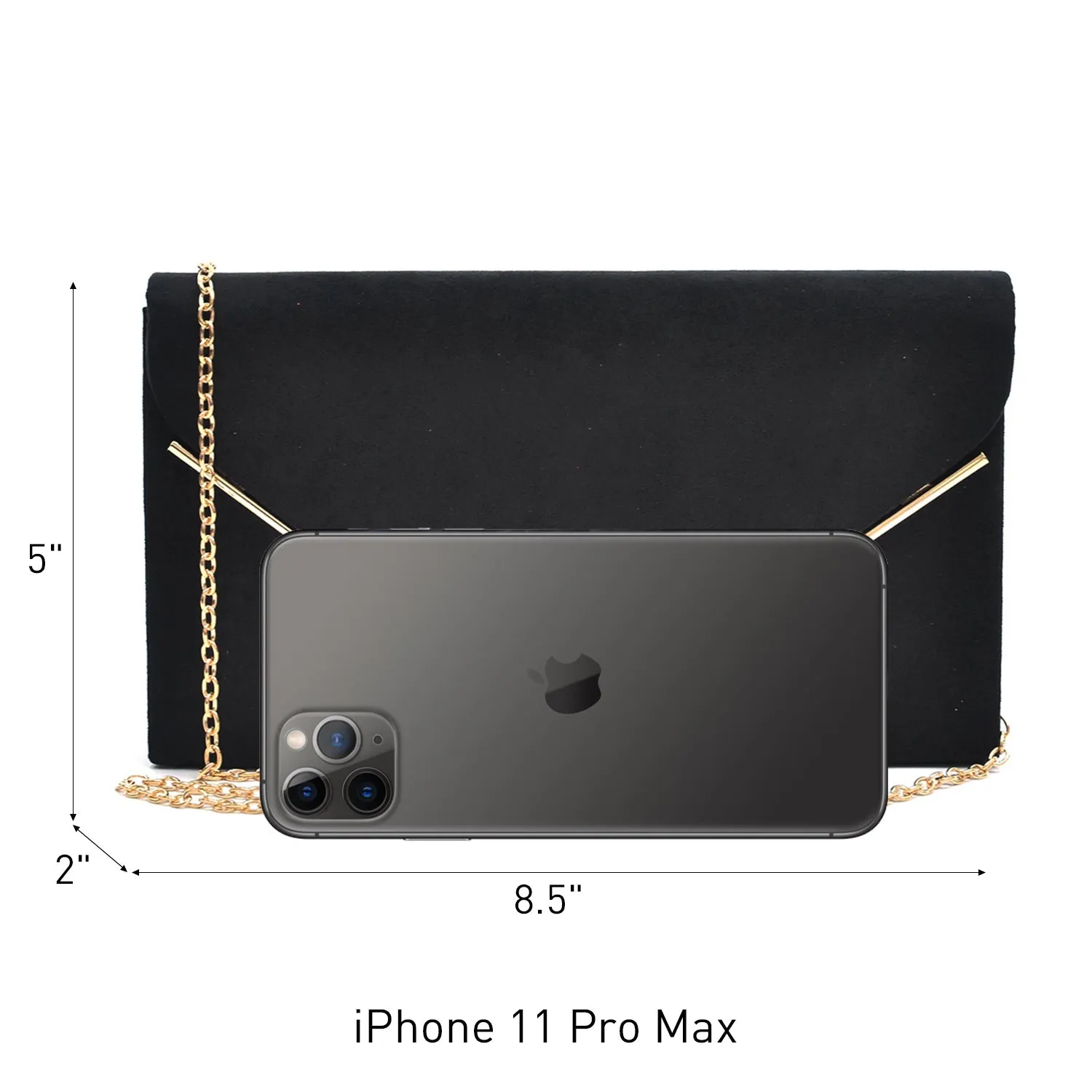 Women Faux Suede Velvet Formal Evening Party Clutch Purses