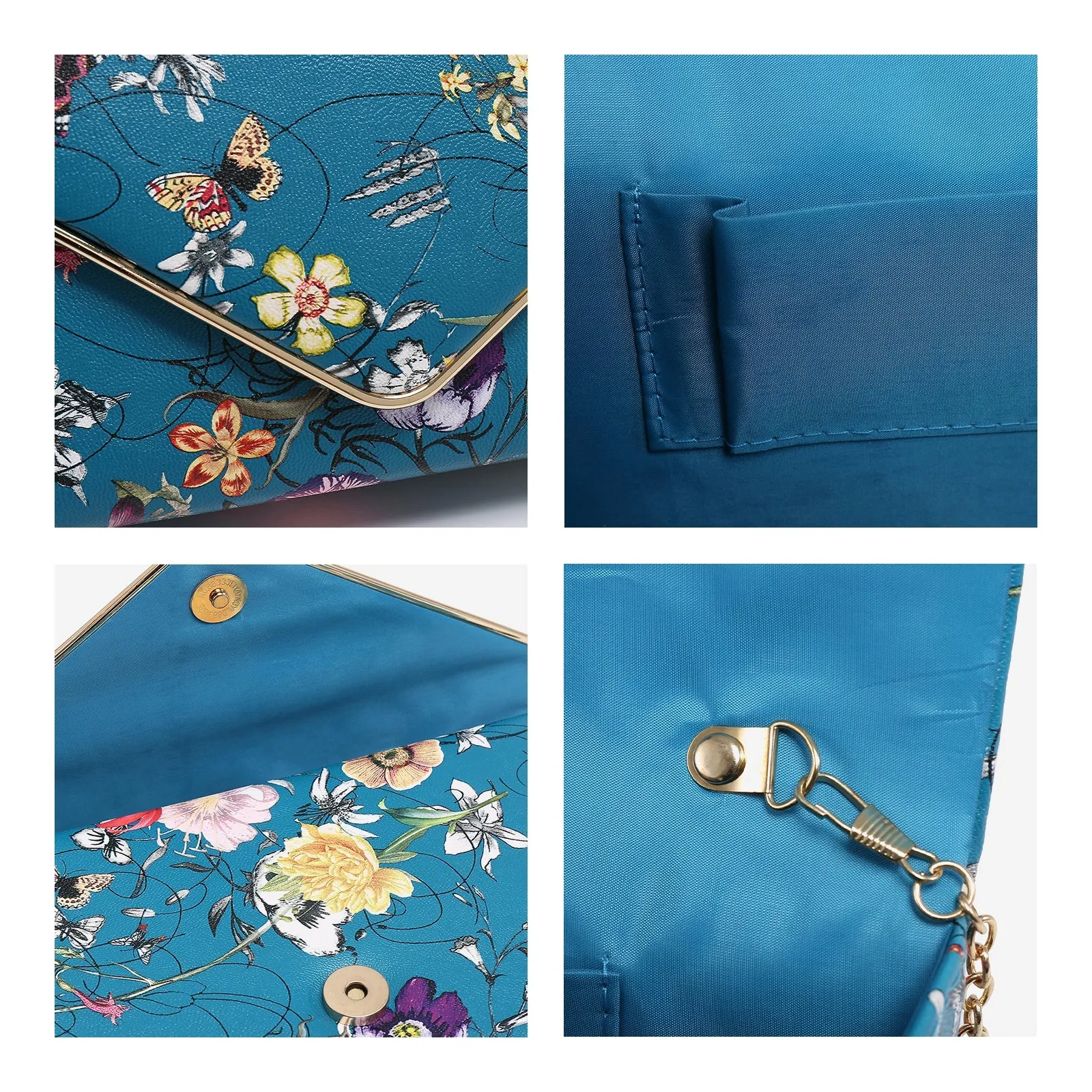 Women Faux Suede Velvet Formal Evening Party Clutch Purses