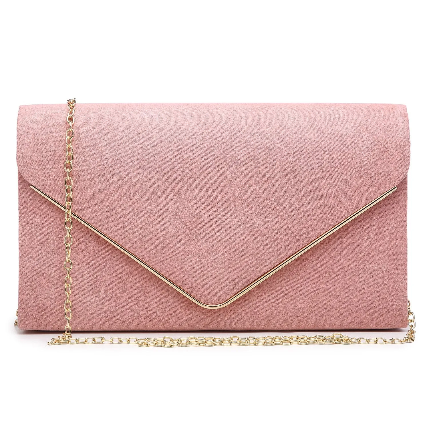 Women Faux Suede Velvet Formal Evening Party Clutch Purses