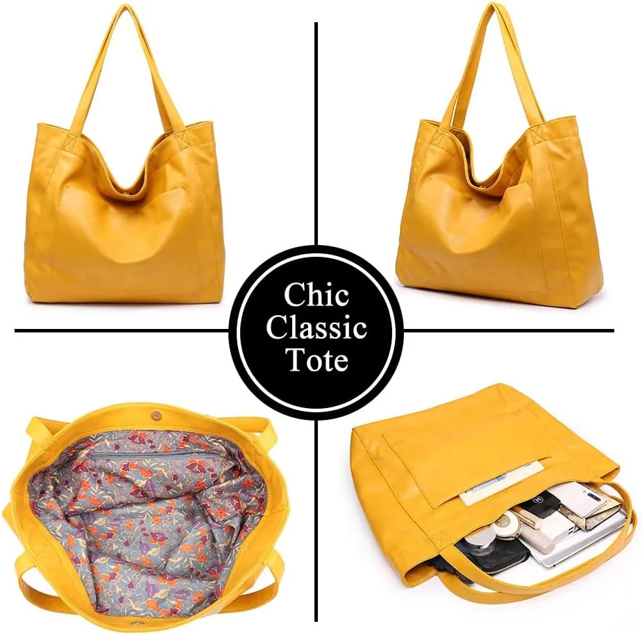 Women Oversize Tote Bags PU Leather Handbag Travel Purse Large Capacity Shoulder Purses Weekender Bag Shopper Handbag