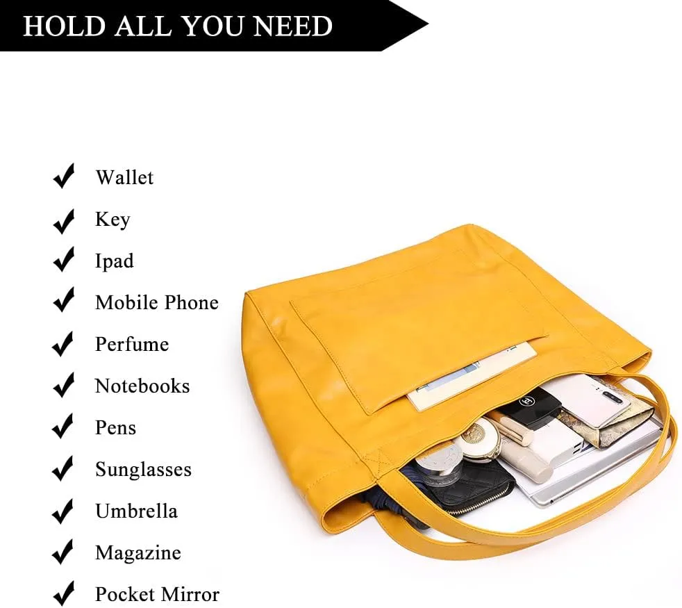Women Oversize Tote Bags PU Leather Handbag Travel Purse Large Capacity Shoulder Purses Weekender Bag Shopper Handbag