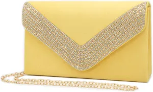 Women Satin Evening Bags Ladies Party Handbag for Wedding Party Handbag Rhinestone Clutch Purses