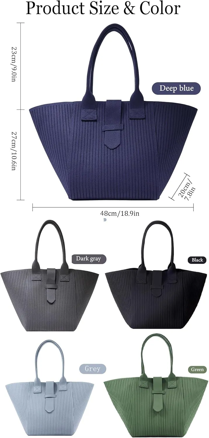 Women Tote Bag Lightweight Top Handle Bag Washable Shoulder Tote Handbag With Snap
