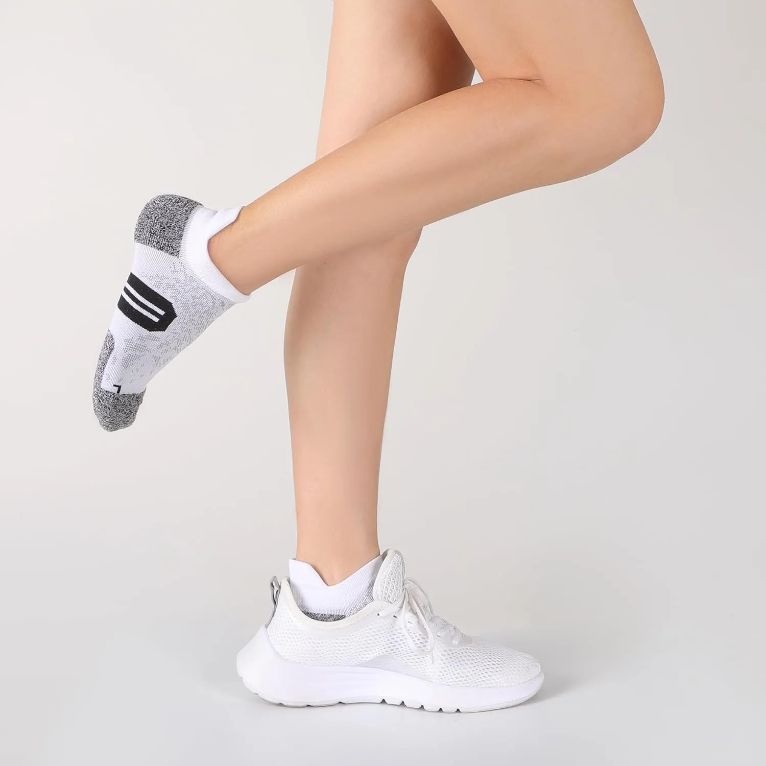 Womens Ankle Compression Socks with Arch Support Athletic Low cut Running Socks for Women Workout Cushion 5 Pairs
