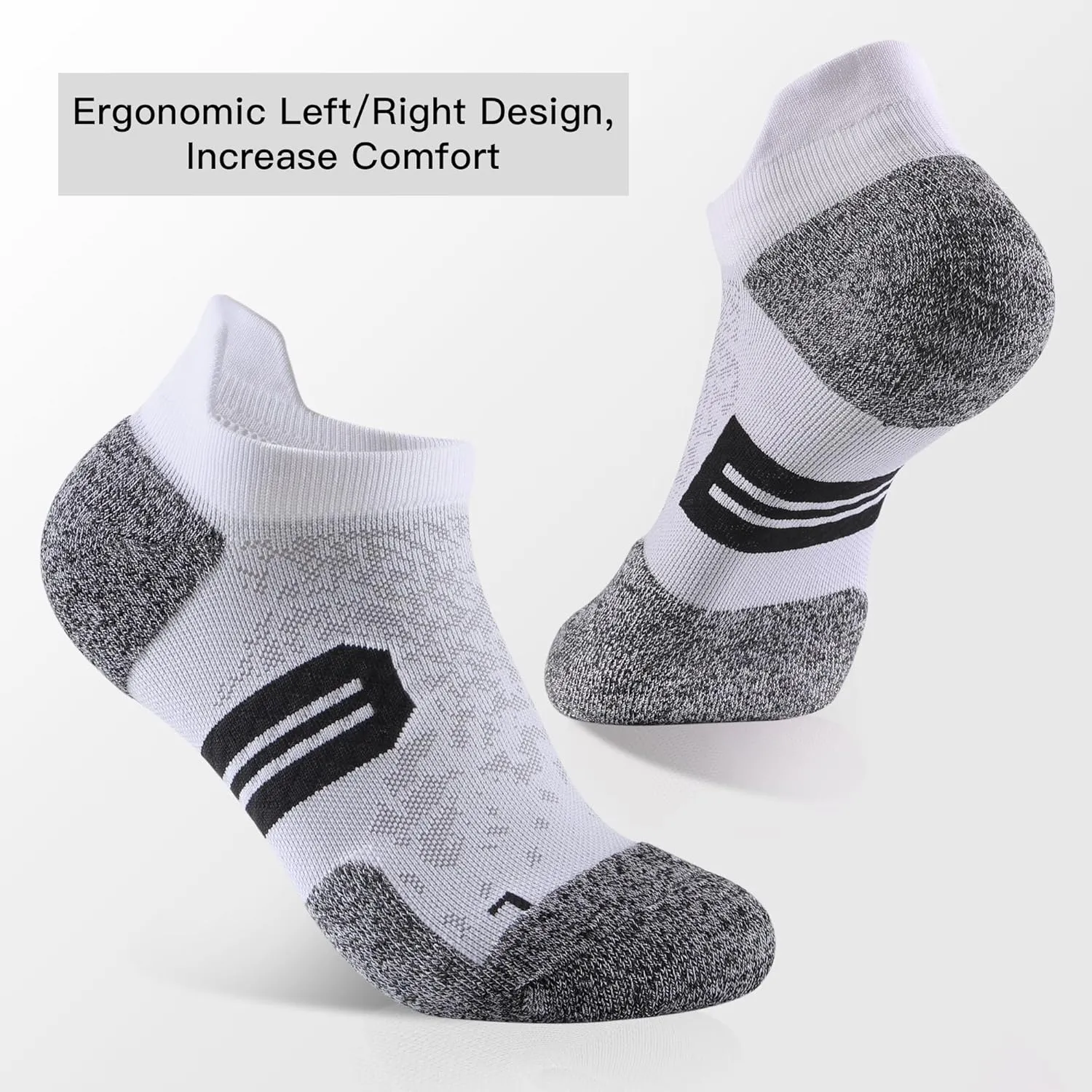 Womens Ankle Compression Socks with Arch Support Athletic Low cut Running Socks for Women Workout Cushion 5 Pairs