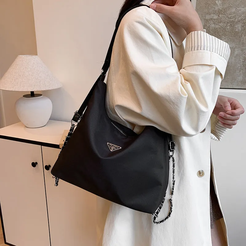 Women's Beautiful Black Fashionable Large Capacity Shoulder Bags