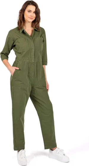 Women's Blue Denim Aviator Jumpsuit