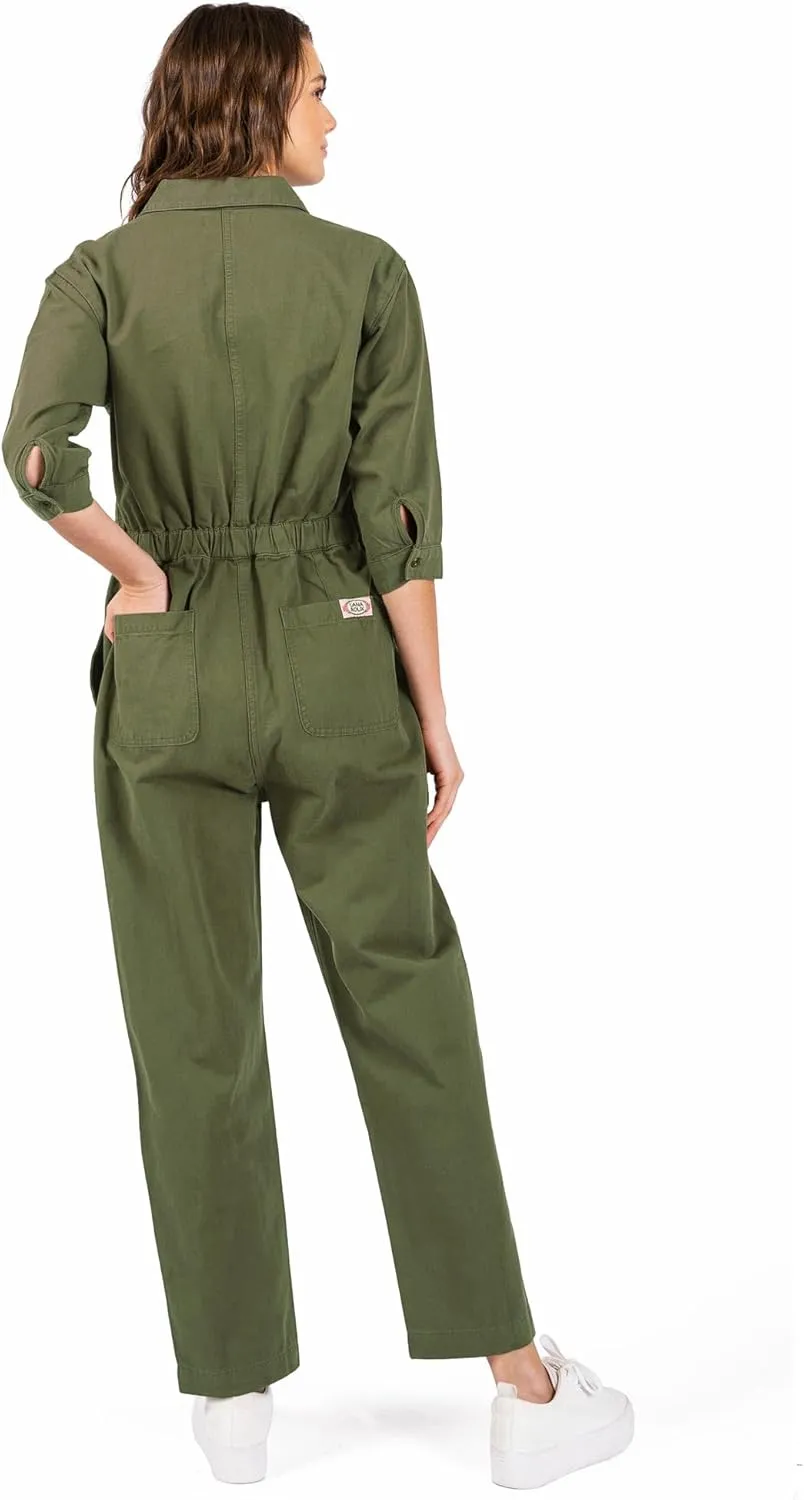 Women's Blue Denim Aviator Jumpsuit