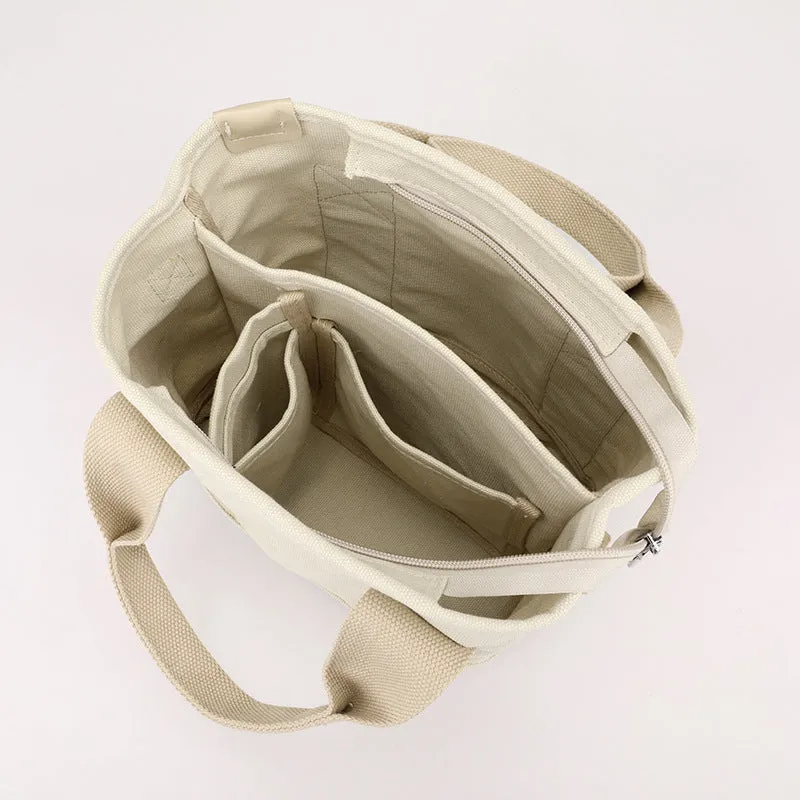 Women's Canvas Portable Lunch Large Capacity Fashion Crossbody Bags