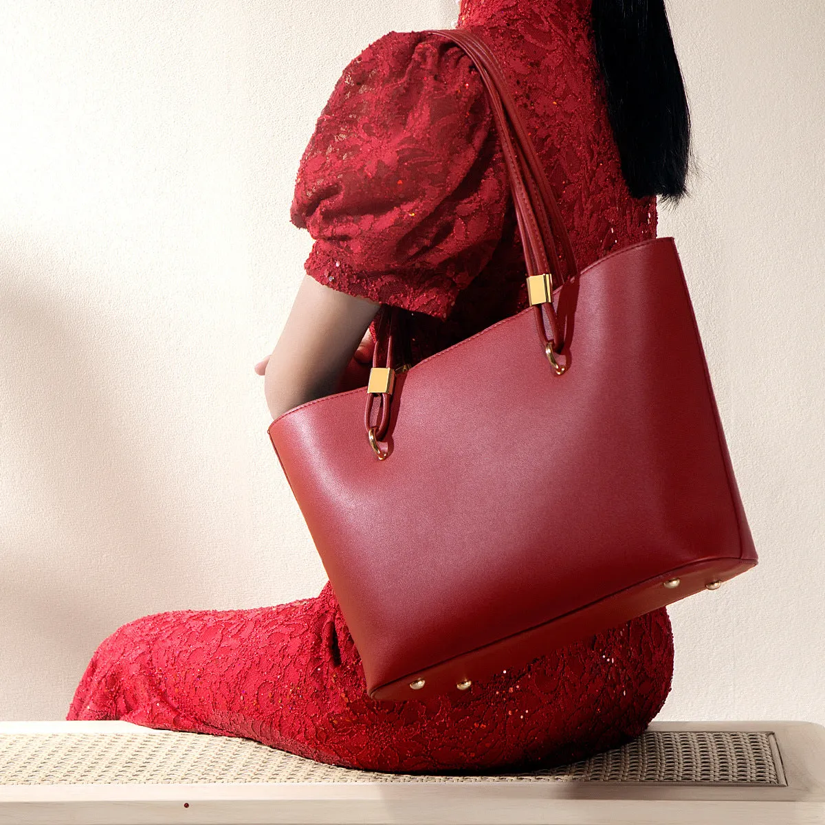 Women's For Elders Mother Winter Niche High-grade Shoulder Bags