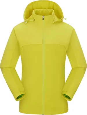 Women's Hooded Jacket Waterproof Breathable Spring Windproof Warm Jacket Lightweight Women
