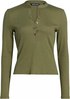 Women's Jocelyn Top Stone Army Green Long Sleeves