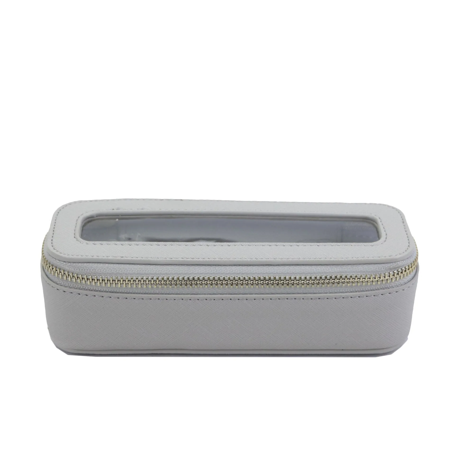 Women's Leather Waterproof Transparent Wash Large Capacity Makeup Cosmetic Bags