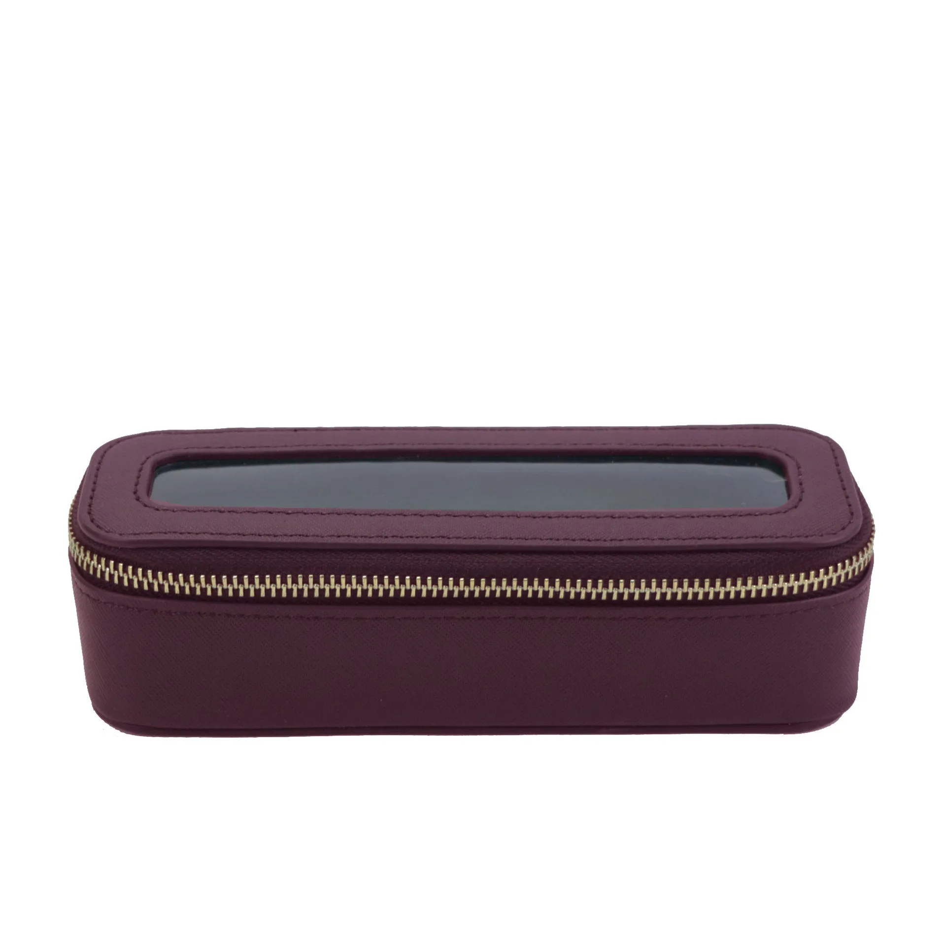 Women's Leather Waterproof Transparent Wash Large Capacity Makeup Cosmetic Bags