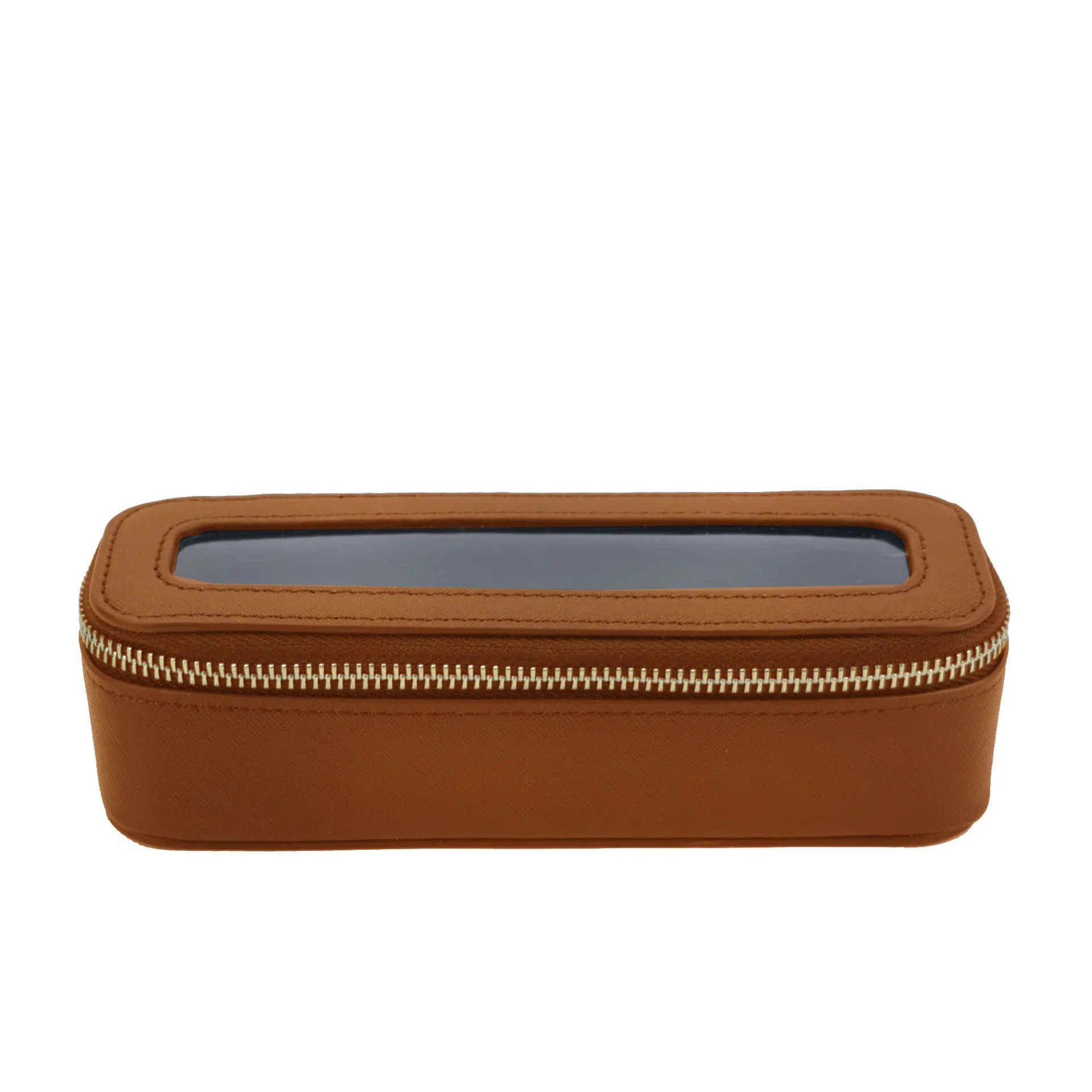 Women's Leather Waterproof Transparent Wash Large Capacity Makeup Cosmetic Bags