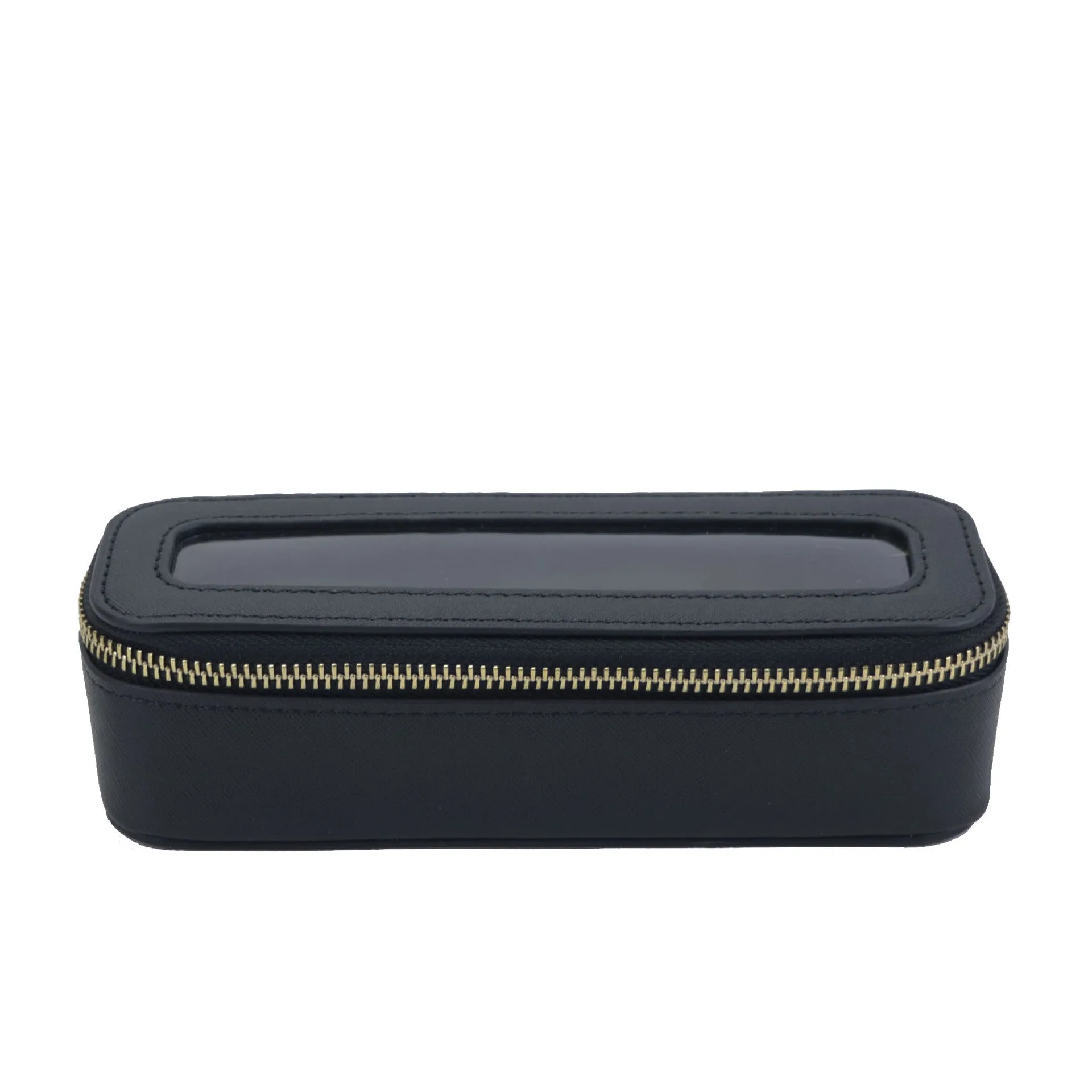 Women's Leather Waterproof Transparent Wash Large Capacity Makeup Cosmetic Bags