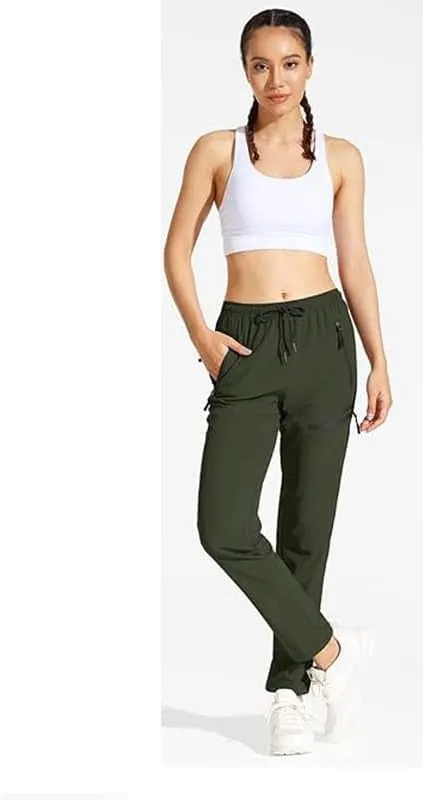 Women's Lightweight Hiking Cargo Pants Quick Dry Casual Travel Sweatpants Joggers Water Resistant