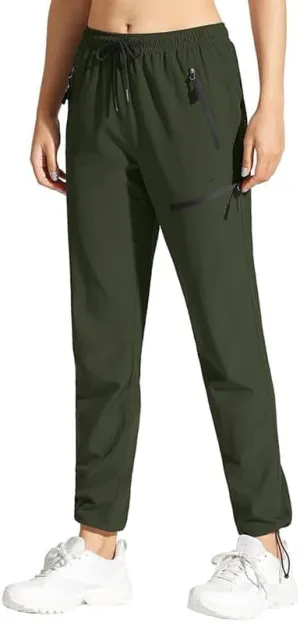 Women's Lightweight Hiking Cargo Pants Quick Dry Casual Travel Sweatpants Joggers Water Resistant
