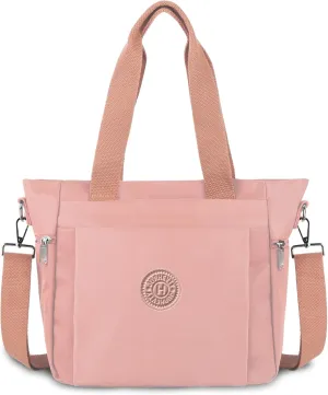 Women's Nylon Tote Bag with Zipper for Work or Travel