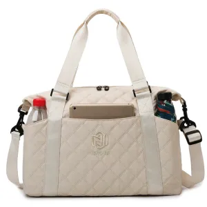 Women's Rhombus Lightweight Korean Style High-grade Large Travel Bags