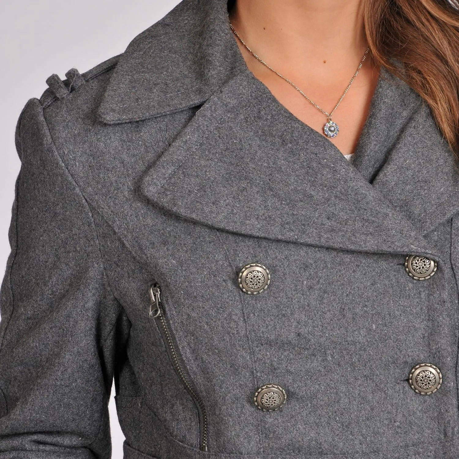 Women's Wool Blend Fashion Pea Coat