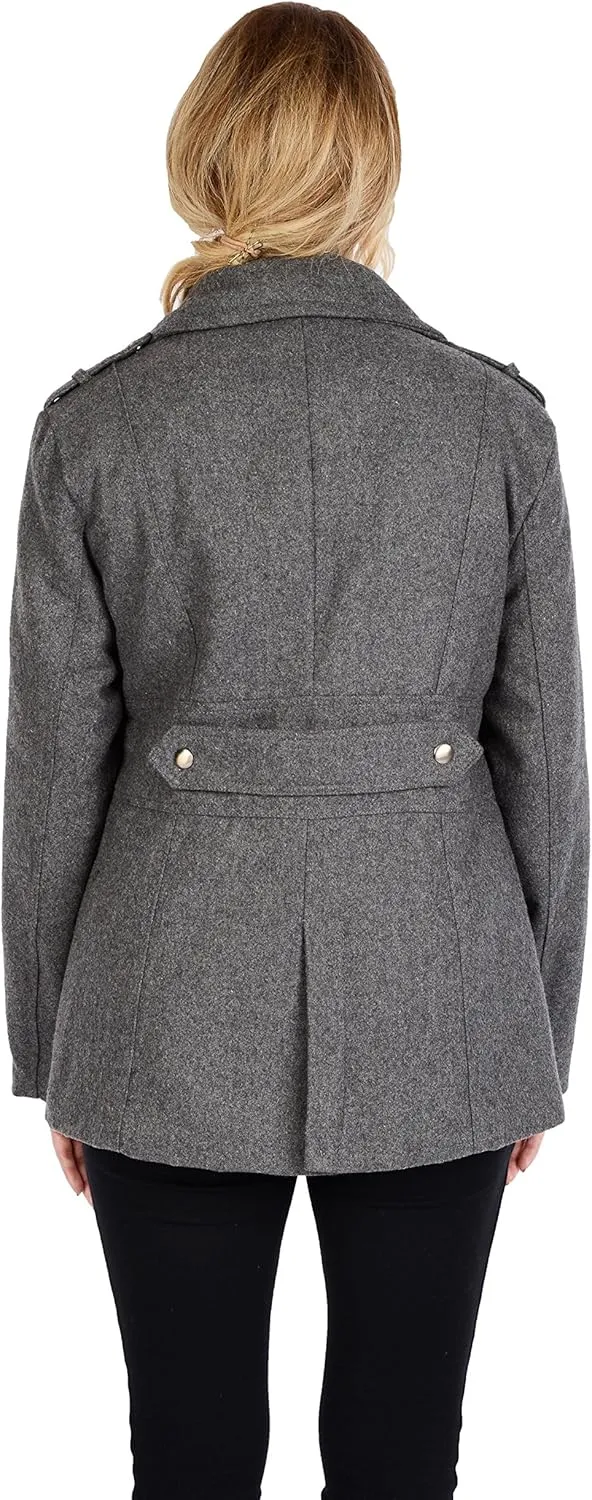 Women's Wool Blend Fashion Pea Coat