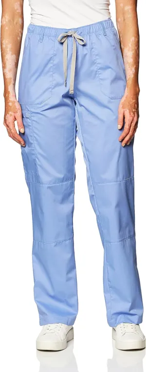 WonderWink Women's Petite-Plus-Size Wonderwork Straight Leg Cargo Scrub Pant