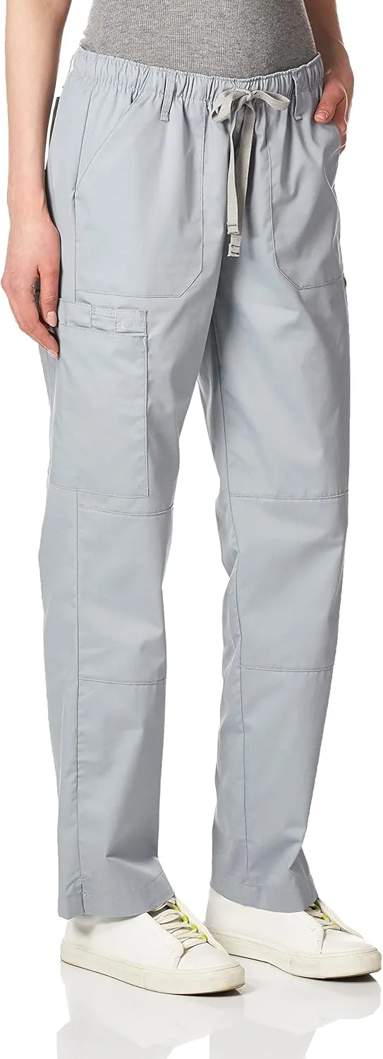 WonderWink Women's Petite-Plus-Size Wonderwork Straight Leg Cargo Scrub Pant