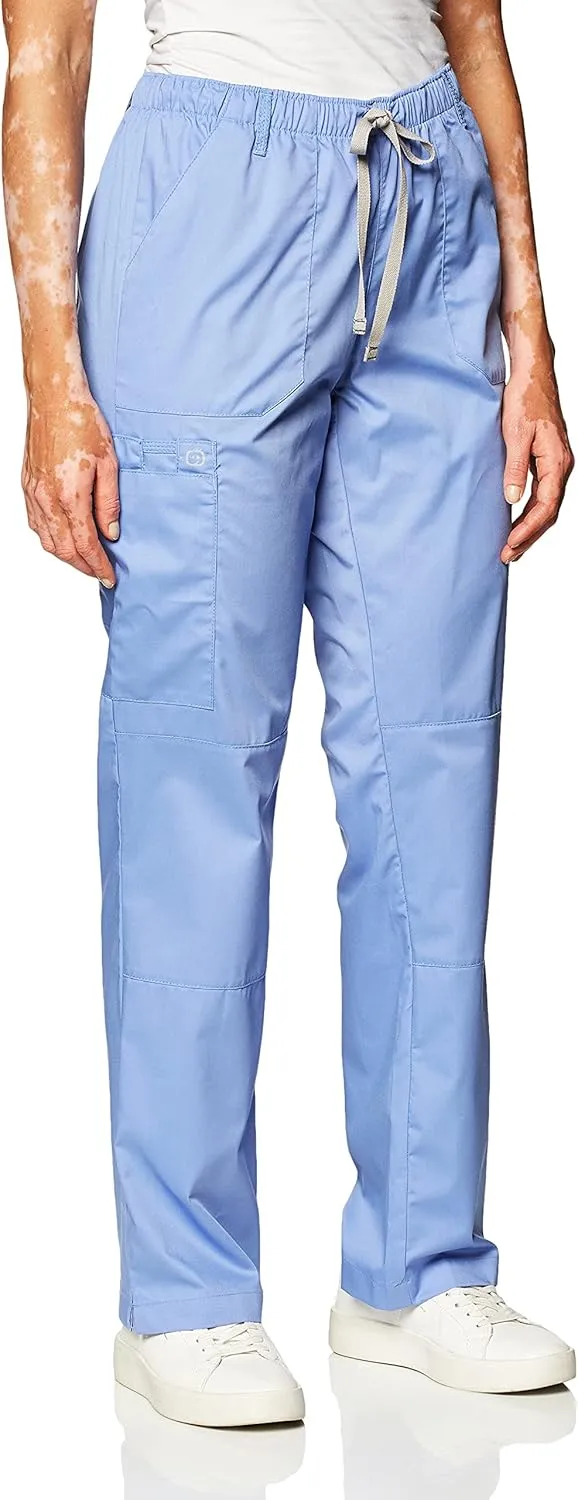 WonderWink Women's Petite-Plus-Size Wonderwork Straight Leg Cargo Scrub Pant