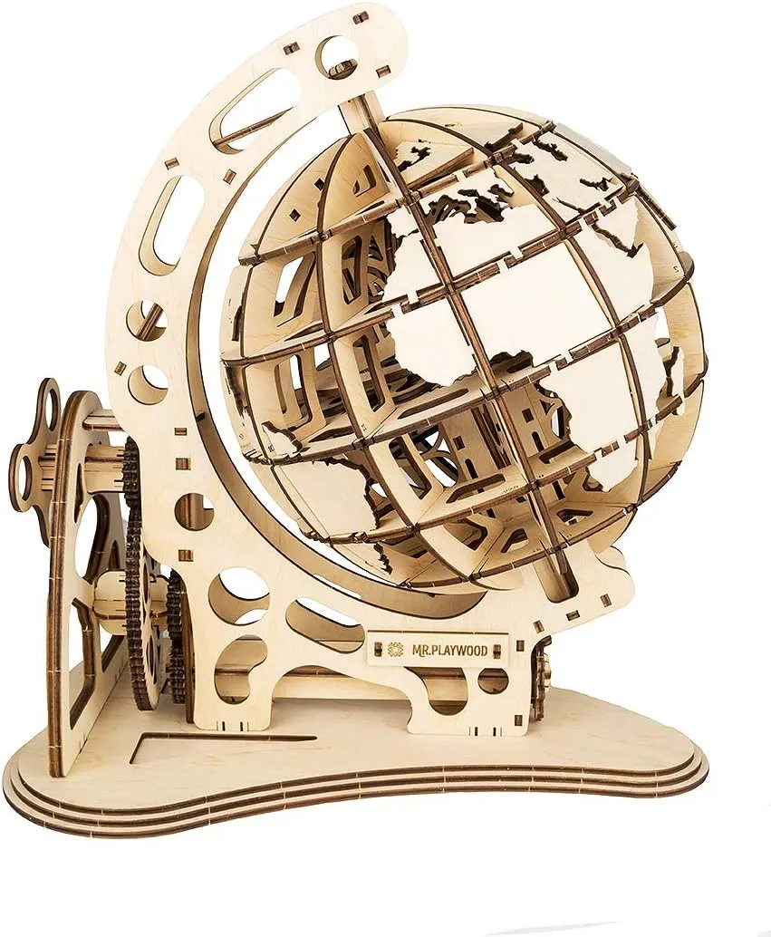 Wooden Mechanical Construction Set Globe