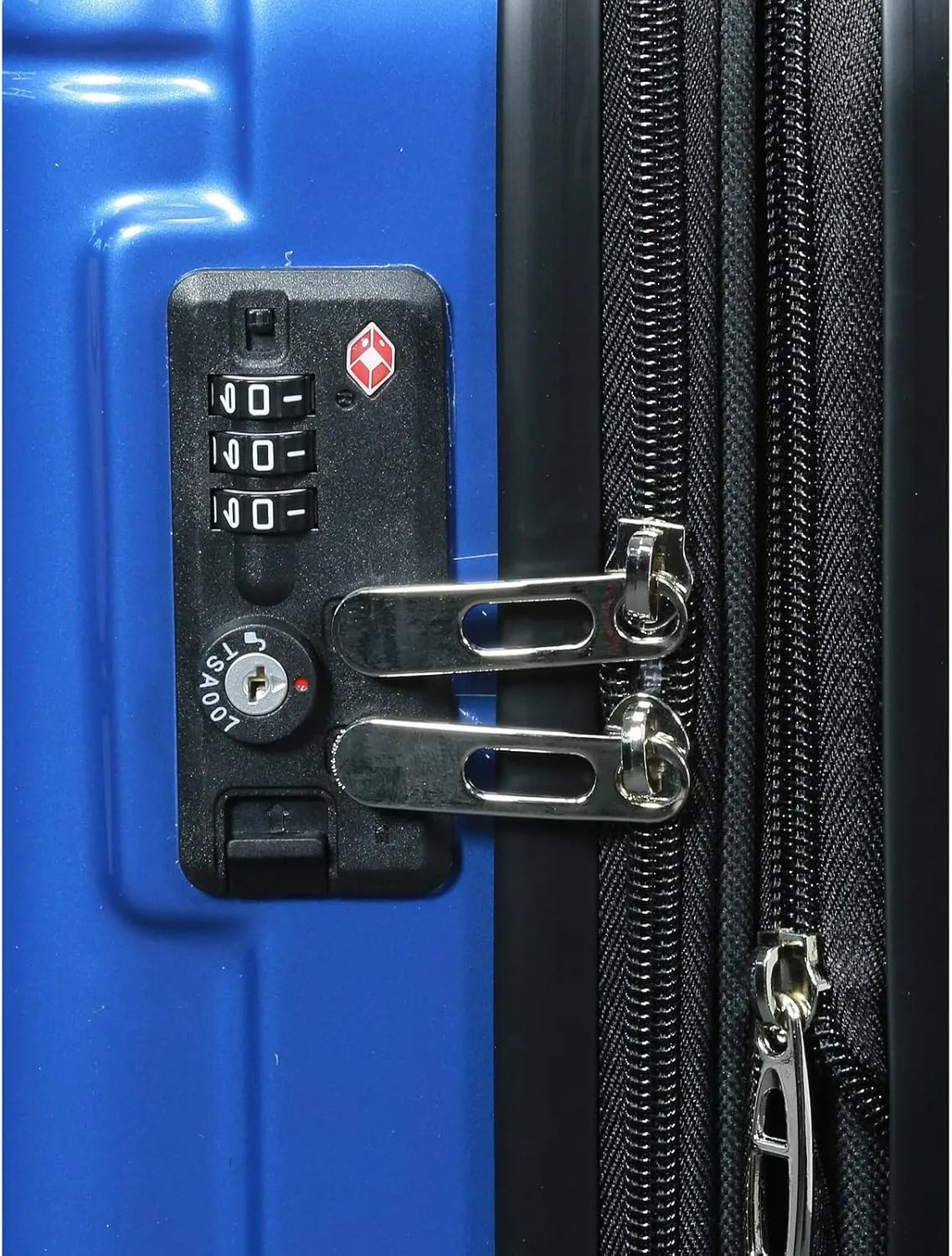 World Traveler Contour Lightweight Polycarbonate Hardside Expandable Spinner Luggage with TSA Lock, Blue, 20-inch
