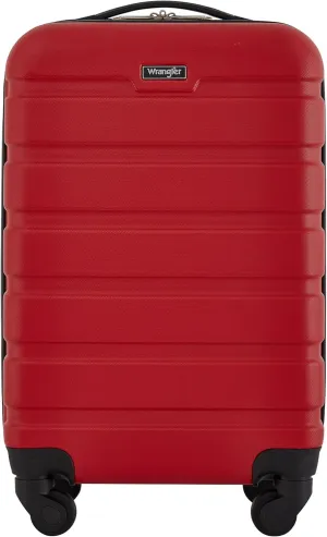 Wrangler Hardside Spinner Carry-On Luggage, Salsa Red, 22-Inch
