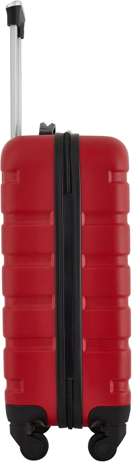 Wrangler Hardside Spinner Carry-On Luggage, Salsa Red, 22-Inch