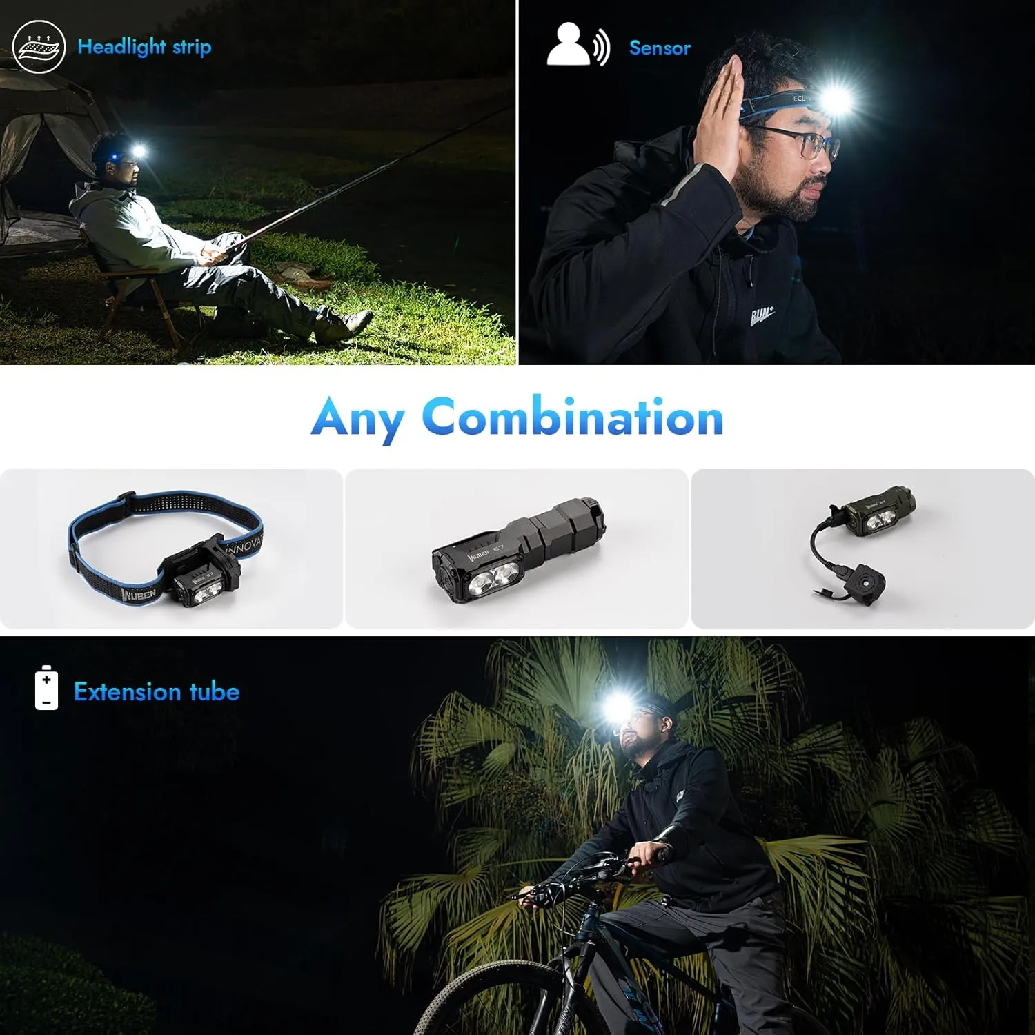 WUBEN E7 1800 Lumen Rechargeable Mini Flashlight with Magnet - Super Bright 6 Modes EDC Flashlight, Typ-C Rechargeable LED; IP68 Pocket Flashlight for Headlamp Use, Rescue, Camping