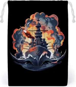 WW2 Warship Battleship Cruisers Naval Fleet Drawstring Storage Bag Canvas Stuff Sack Reusable Laundry Bags Jewelry Pouch String Bag 20 * 25cm
