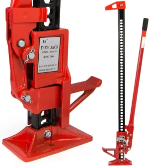 XtremepowerUS 48'' Universal Farm Jack for Tractor, Truck, SUV - Ratcheting Off Road Trail Bumper Utility Jack - 3-Ton Capacity Lift