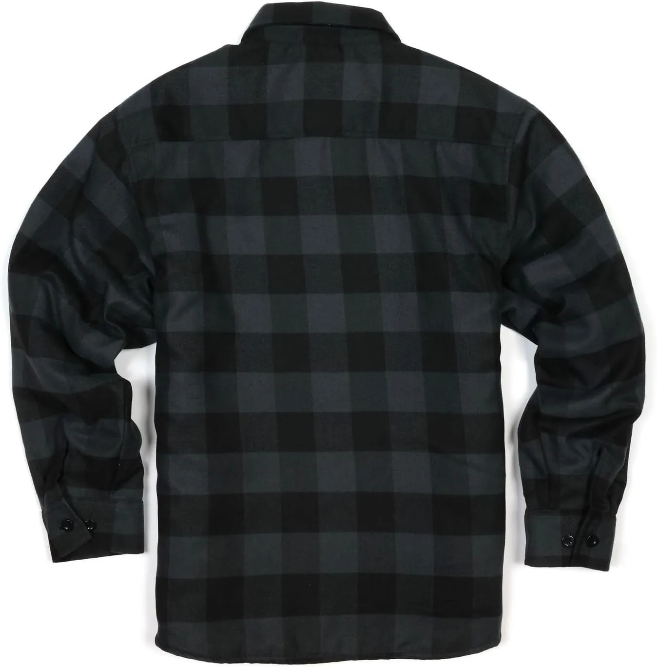 YAGO Men's Quilted Lining Button Up Plaid Flannel Shirt Jacket with Side Pockets