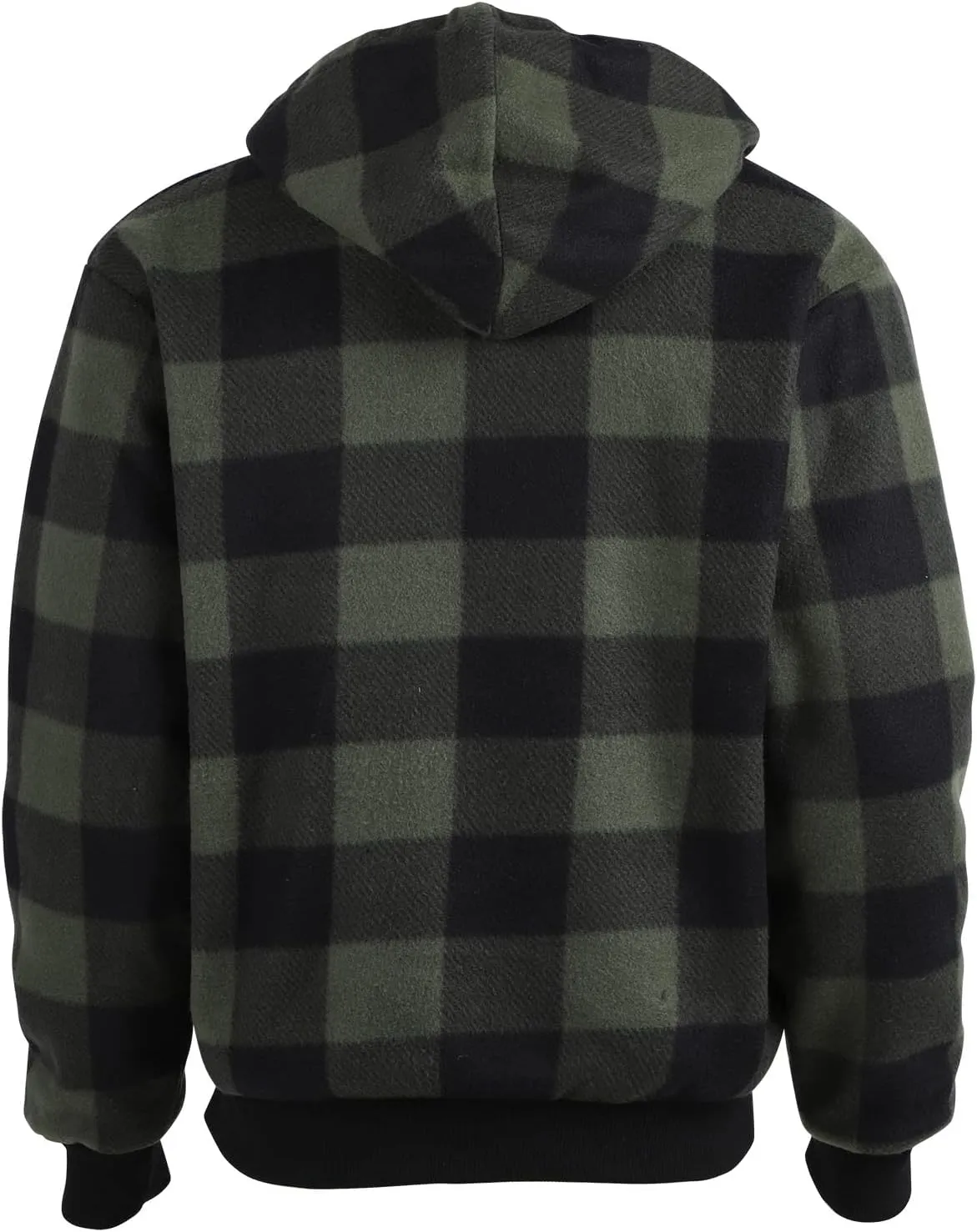 Yasumond Mens Buffalo Plaid Jacket Zip Up Sherpa Lined Fleece Flannel Coats