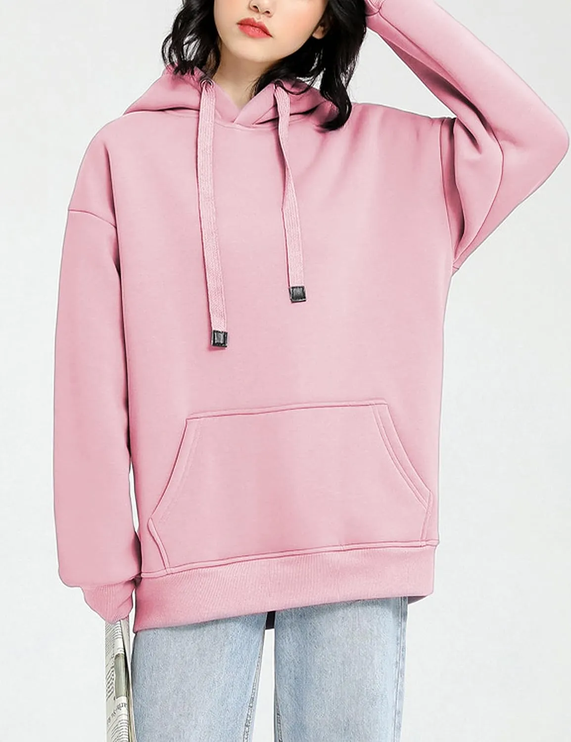Yeokou Women's Winter Hoodies Pullover Sherpa Fleece Warm Heavyweight Sweatshirt