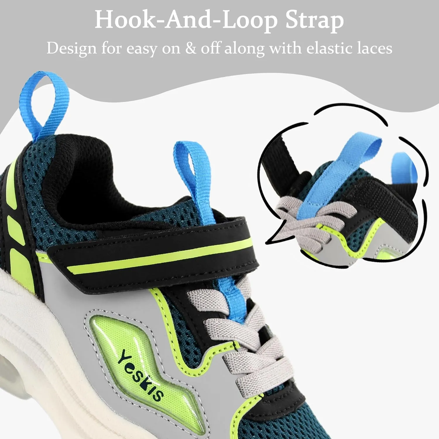 YESKIS Kids Boys Girls Light Up Shoes Lightweight Mesh Breathable Led Flashing FutuVibe Running Sneakers for Little Kid and Big Kid