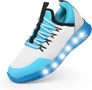 YESKIS Toddler Boys Girls Light Up Shoes Lightweight Mesh Breathable Fashion Led Flashing Walking Running Sneakers for Toddler and Little Kid