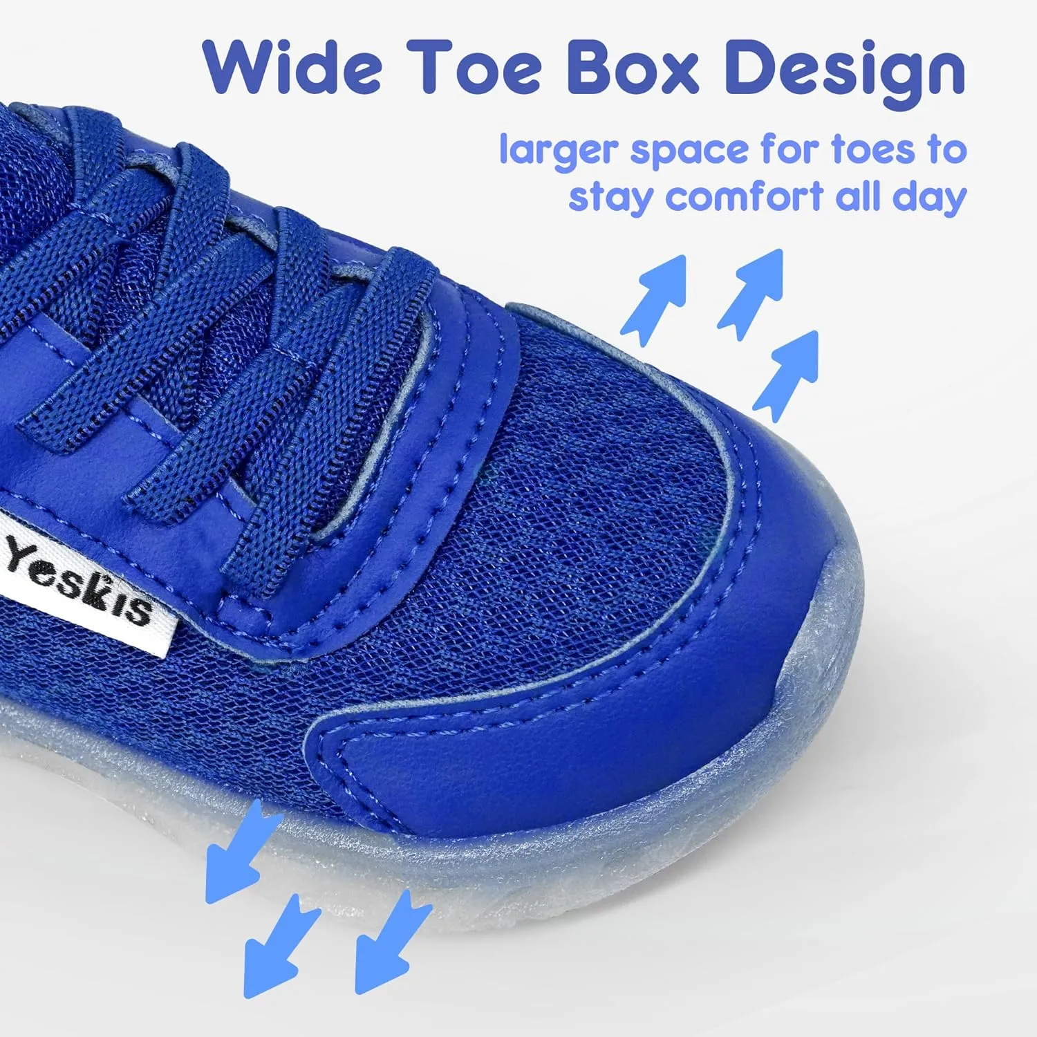 YESKIS Toddler Light Up Shoes Boys Girls Lightweight Breathable Mesh Non-Slip Running Sneakers for Toddler and Little Kid