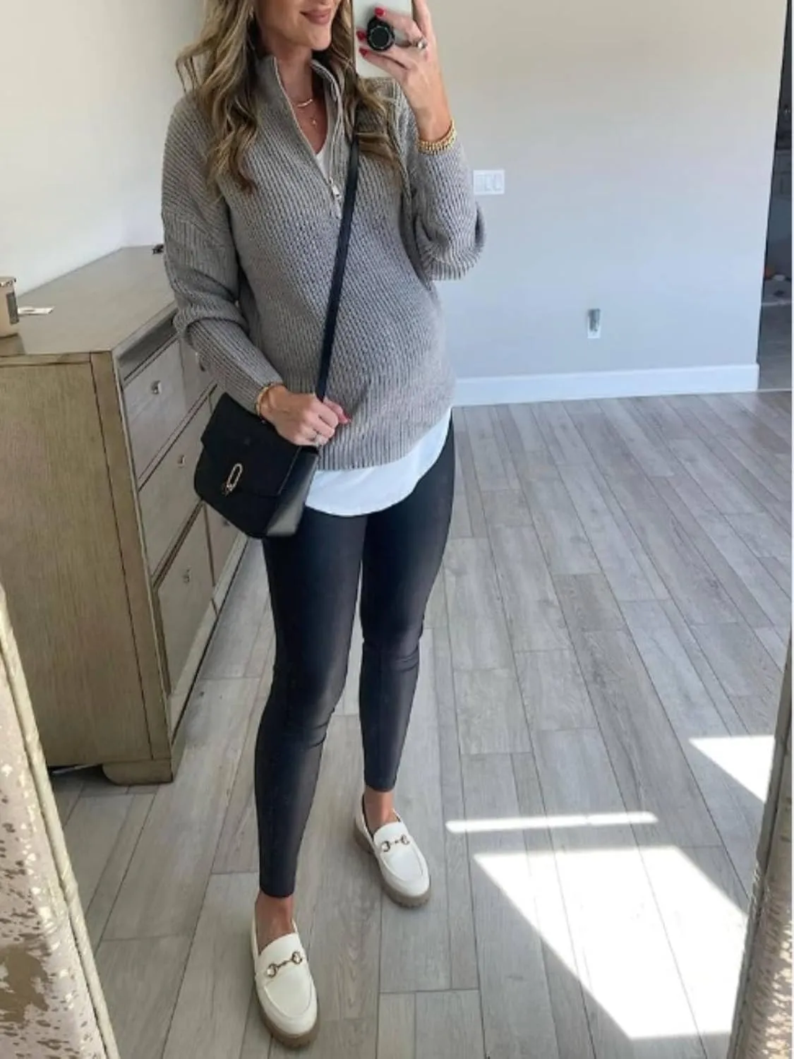 ZANZEA Quarter Zip Pullover Women Long Sleeve Knit Sweater V Neck Fall Tops Fashion Clothes 2024