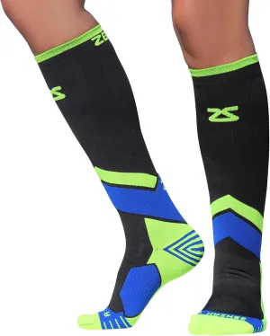 Zensah Tech  Compression Socks - Knee High Running Socks for Sports, Travel, Made in Italy
