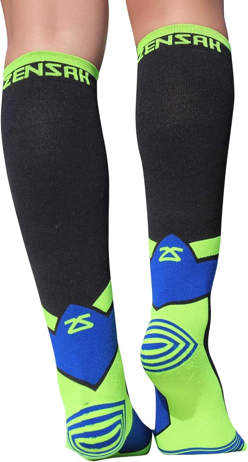 Zensah Tech  Compression Socks - Knee High Running Socks for Sports, Travel, Made in Italy