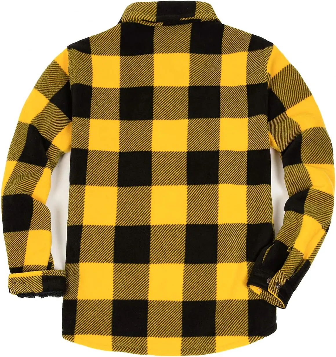 ZENTHACE Men's Warm Sherpa Lined Fleece Plaid Flannel Shirt Jacket(All Sherpa Fleece Lined)