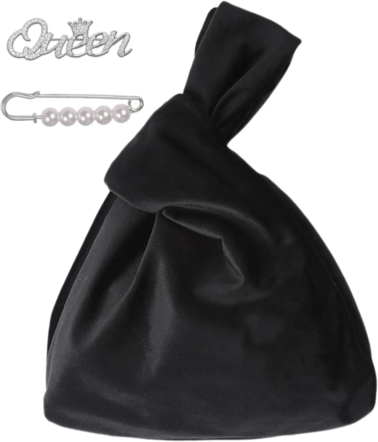 Zoranala Clutch Wristlet Purses for Women - Velvet Knot Evening Bags Wedding Prom Clutches Purse Formal Evening Handbags