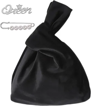 Zoranala Clutch Wristlet Purses for Women - Velvet Knot Evening Bags Wedding Prom Clutches Purse Formal Evening Handbags